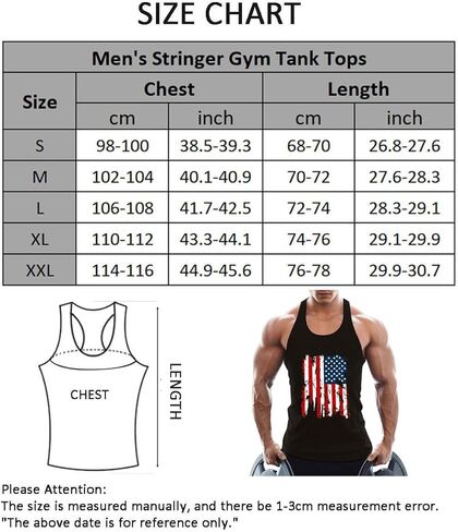 Men's Cotton American Flag Stringer Tank Tops in Kuwait
