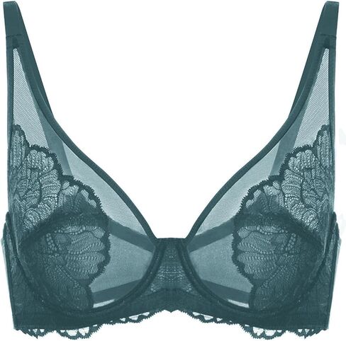 حمالات صدر HSIA للنساء من الدانتيل غير المبطنة لتصغير الثدي حمالة صدر بتغطية كاملة مع سلك داخلي in Kuwait