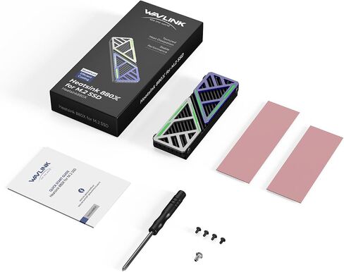 مبدد حرارة WAVLINK NVMe مع وسادات حرارية M.2، مبرد مبدد حرارة SSD 2280 لأجهزة الكمبيوتر/الكمبيوتر المحمول/PS3/PS4/PS5/XBOX، مشتت حرارة M.2 يتضمن وسادات حرارية NVMe 4x1 مم و2x0.5 مم، مبددات حرارة نحاسية 2x1 مم (عبوة من 8 قطع) in Saudi Arabia