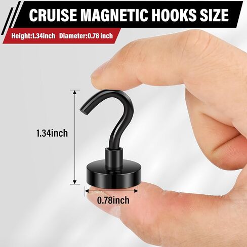 Magnetic Hooks,28Lb Black Cruise Ship Essentials,Cruise Magnetic Hooks,12 Pack Cruise Magnets for Cruise Cabins,refrigerator,Hanging,Whiteboard,Cruise Ship in Saudi Arabia