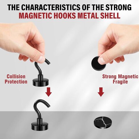 Magnetic Hooks,28Lb Black Cruise Ship Essentials,Cruise Magnetic Hooks,12 Pack Cruise Magnets for Cruise Cabins,refrigerator,Hanging,Whiteboard,Cruise Ship in Saudi Arabia
