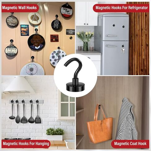 Magnetic Hooks,28Lb Black Cruise Ship Essentials,Cruise Magnetic Hooks,12 Pack Cruise Magnets for Cruise Cabins,refrigerator,Hanging,Whiteboard,Cruise Ship in Saudi Arabia