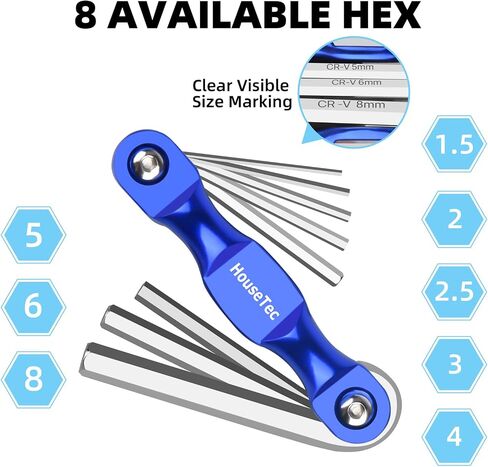 Allen Wrenches Sets - 17Pcs Hex Key Set Metric & Standard SAE Folding Allen Key Sets | 2 Pack Portable Small Allen Wrenches Sets for Hex Head Socket Screw, Stocking Stuffers, Unique Gifts For Men in Saudi Arabia