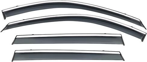 Vesul متوافق مع Nissan Murano 2015-2024 S SV SL شريط بلاتينيوم/مشبك على النافذة عاكس الرياح وواقي المطر وغطاء درع مع زخرفة من الفولاذ المقاوم للصدأ 304 دخان أسود in Kuwait