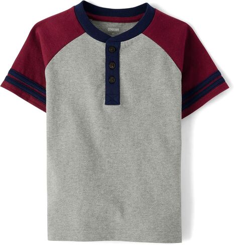 Gymboree,and Toddler Short Sleeve Henley T-Shirt,Antler Brown,2T in Saudi Arabia