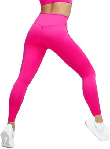 Nike Go Women's Firm-Support High-Waisted 7/8 Leggings with Pockets, Dark Gray, L REGULAR US in Saudi Arabia