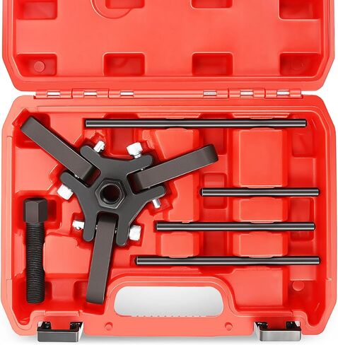 DNA MOTORING Harmonic Balancer Pulley Puller 6-pcs Set 3-Jaw Puller for Harmonic Dampers & Balancers Removal Compatible with Chrysler GM Mitsubishi,Blue,TOOLS-00318 in Saudi Arabia