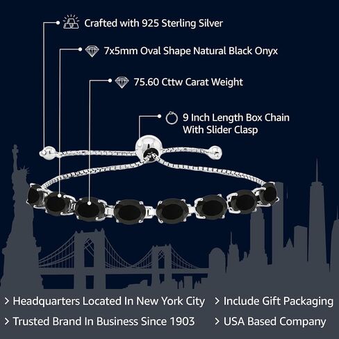 Gem Stone King 6.00 Cttw Blue Tanzanite Tennis Bracelet For Women In 925 Sterling Silver | Gemstone December Birthstone | Oval 7X5MM | Fully Adjustable Up to 9 Inch in Saudi Arabia