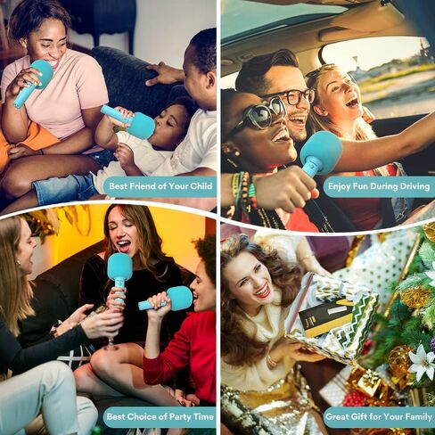 MAONO Wireless Bluetooth Karaoke Microphone, MKP100 3-in-1 Portable Handheld Mic Speaker Machine for Smartphones,Computers, Gift to Family and friends (Red Rose Gold) in Saudi Arabia