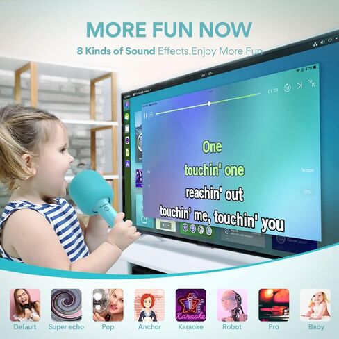 MAONO Wireless Bluetooth Karaoke Microphone, MKP100 3-in-1 Portable Handheld Mic Speaker Machine for Smartphones,Computers, Gift to Family and friends (Red Rose Gold) in Saudi Arabia