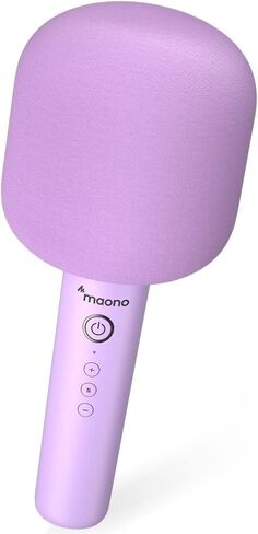 ميكروفون كاريوكي بلوتوث لاسلكي من MAONO، MKP100 3 في 1 محمول باليد للهواتف الذكية وأجهزة الكمبيوتر، هدية للعائلة والأصدقاء (أحمر وردي ذهبي) in Kuwait