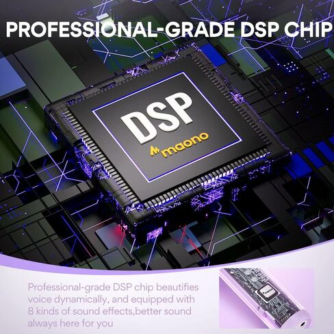 ميكروفون كاريوكي بلوتوث لاسلكي من MAONO، MKP100 3 في 1 محمول باليد للهواتف الذكية وأجهزة الكمبيوتر، هدية للعائلة والأصدقاء (أحمر وردي ذهبي) in Kuwait