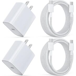 for Phone 15 Charger Fast Charging, 20W Dual USB C Charger Block with 10 ft Long USB-C to C Fast Charging Cable Compatible with iPhone 15/15 Plus/15 Pro/15 Pro Max, for iPad Pro/Air/Mini