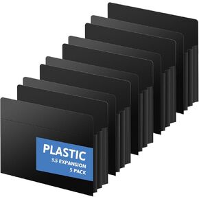 Plastic File Jackets Letter Size,12 Pack Reinforced Manilla Pocket Folders, Heavy Duty File Folders with Straight Cut Tab,2 Inch Expanding File Folder for Documents,File Pockets