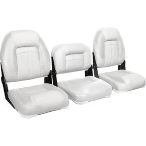Leader Accessories Bass Boat Seats Folding Fishing Boat Seat (Black/Charcoal)