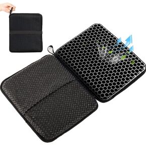Portable Airplane Seat Cushion 20.5inch, Travel Foldable Bleachers Gel Seat Cuhsion Seat Cushion for Wheelchair Car Chair Seat Pads for Office Chair Camping Kayak Flights Stadium