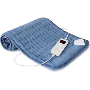 Heating Pad for Back, Heating Pad for Period Cramps with 6 Heat Settings & Timer, Portable Electric Heating Pads for Neck and Shoulders, Christmas Gifts for Women, Men, Blue