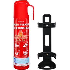 2 Pack Multi-Purpose Fire Extinguisher for Home, Portable Fire Extinguishers with Mount, Water-Based Fire Extinguisher for Vehicle, Boat, House, Kitchen, Suitable for A, B, C, K Fire Types(Black, Red)