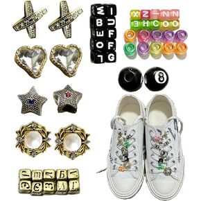 Bling Shoelace Charms for Sneakers Shoelaces Decorations Shoe Clips Shoelaces Buckle Charms