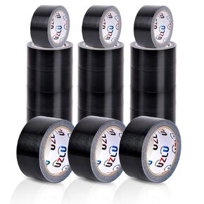 Duct Tape Bulk, Black Duct Tape Heavy Duty, 24 Rolls x 20 Yard x 1.88 Inch Per Roll, Flexible, No Residue, All-Weather and Tear by Hand, Bulk Value for Indoor & Outdoor Repairs, Industrial Use