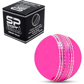 Soft Cricket Rubber Ball Set Indoor/Outdoor Play for Junior Youth Adult Training, Coaching, Practice Excellent Bounce with Durable Traditional Seams Stitched