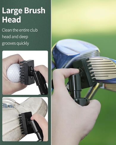GreenHaven 2024 Upgraded Golf Water Brush Golf Club Cleaner Brush with Nylon Bristles & Leak-Proof Water Spray Bottle for Water up to 5 oz Club Head Groove Golf Ball Cleaning Tool Golf Gift for Men in Saudi Arabia