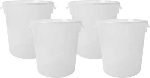 Rubbermaid Commercial Products Plastic Round Food Storage Container for Kitchen/Food Prep/Storing, 22 Quart, Clear, Container Only (FG572824CLR) in Saudi Arabia