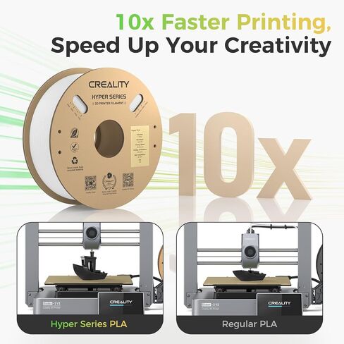 Creality Hyper PLA Filament 1.75mm, 3D Printer Filament, for High-Speed Printing, Neatly Wound Filament, Durable and Strong Toughness Dimensional Accuracy +/-0.02mm, 2.2lbs(1kg)/Spool*4 in Saudi Arabia