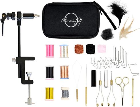 Fly Tying Kit for Beginners - Fly Tying Materials Kit w/Over 100 Tool Pieces/with Travel Case - All-in-ONE Beginner Starter Kit with Instructions in Saudi Arabia