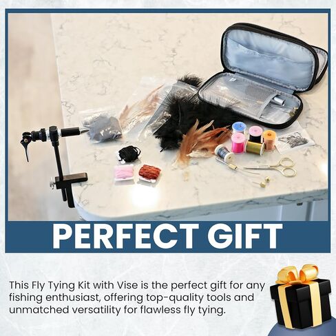 Fly Tying Kit for Beginners - Fly Tying Materials Kit w/Over 100 Tool Pieces/with Travel Case - All-in-ONE Beginner Starter Kit with Instructions in Saudi Arabia