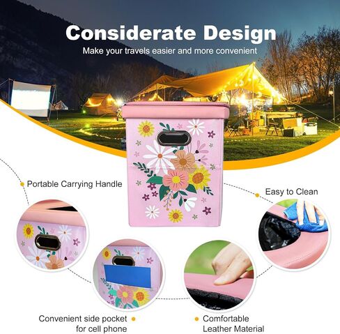 Upgrade XL Portable Toilet for Adults, Extra Large Portable Travel Floding Toilet, Camping Tall Toilets with Lid for Adults and Kids Compact Potty for Car,Hiking,Beach and Camping in Saudi Arabia