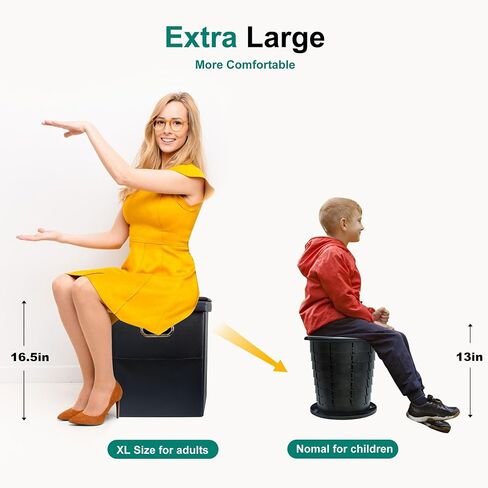 Upgrade XL Portable Toilet for Adults, Extra Large Portable Travel Floding Toilet, Camping Tall Toilets with Lid for Adults and Kids Compact Potty for Car,Hiking,Beach and Camping in Saudi Arabia
