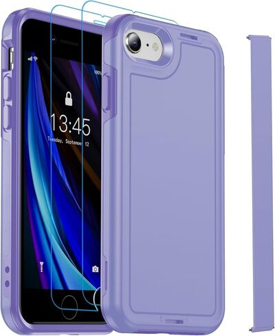 jaroco لهاتف iPhone SE 2022/2020، iPhone 8/7 [مقاوم للصدمات] [مقاوم للغبار] [حماية من السقوط من الدرجة العسكرية] [عبوتان من واقي الشاشة] جراب هاتف عالي التحمل لكامل الجسم 4.7 بوصة - أزرق in Kuwait