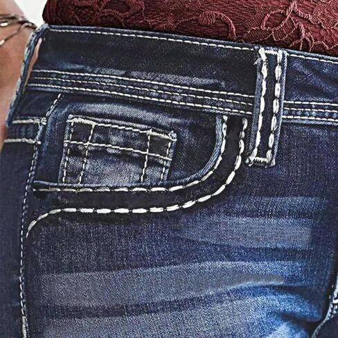 شورت جينز متوسط ​​الارتفاع للنساء شورت برمودا من الدنيم المطاطي الصيفي للنساء in Kuwait