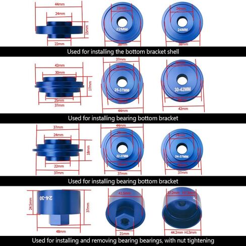 LIXADA Bike Bottom Bracket Install Removal Tool Kit Bike Bottom Bracket Tool Professional Bike Bottom Bracket Remover Tool for BB86/BB30/BB91/BB92/PF30 in Saudi Arabia
