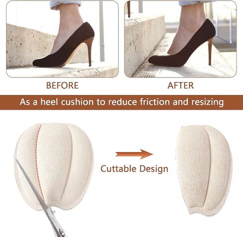 Tongue Pads for Shoes,Non Slip Tongue Cushion Insert for Loose Shoe, Heel Pads Replacement Shoe Filler for Men Women,shoe heel pad(2 Pairs Beige Black) in Saudi Arabia