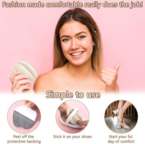 Tongue Pads for Shoes,Non Slip Tongue Cushion Insert for Loose Shoe, Heel Pads Replacement Shoe Filler for Men Women,shoe heel pad(2 Pairs Beige Black) in Saudi Arabia