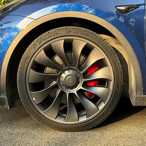 ل تسلا نموذج Y 20 بوصة عجلة ريم حامي Hubcap عجلات التعريفي غطاء حافة الإطارات حلقات الكسوة ماتي الأسود 4 قطعة in Kuwait