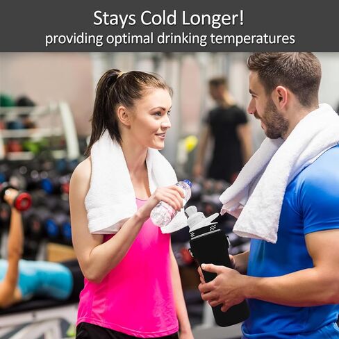 كم لزجاجة مياه سيركول، قطعتان من أكمام زجاجة المياه تناسب زجاجات المياه البلاستيكية والفولاذ المقاوم للصدأ سعة 22 أونصة، غطاء زجاجة مياه معزول من النيوبرين للحفاظ على درجة الحرارة (أزرق). in Kuwait