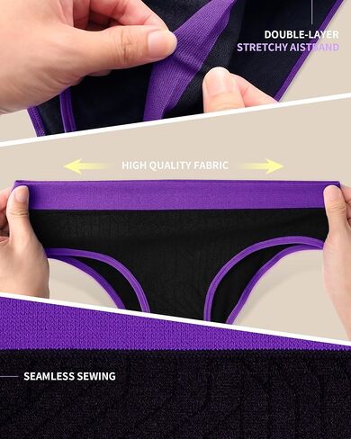 Women's Seamless Underwear Bikini Underwear Panties Soft Stretch Hipster Cheeky Briefs 5 Pack in Kuwait
