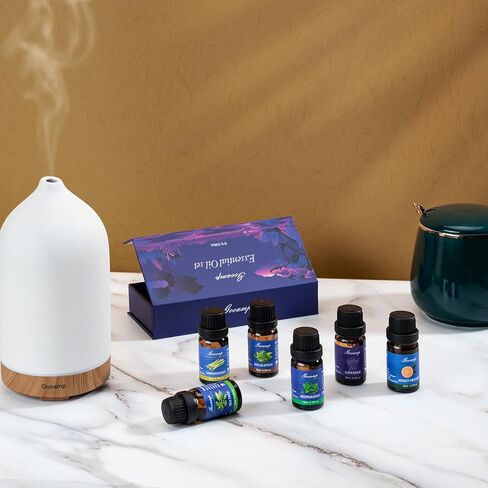 Essential Oils Set-Top 6 Organic Blends for Diffusers, Candle Making, Aromatherapy, Humidifiers, Gifts - Grape,Lemon,Mango,Bergamot,Plneapple,Peach(6X10ML) in Kuwait