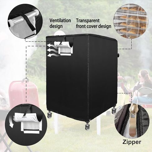 Commercial Bakery Racks Cover Bread Rack Cover with Zipper, 20tier Sheet Pan Rack/Bun Pan Rack Cover with Vents ，23"X28"X64" Bakery Single Rack Covers Waterproof and Dustproof，Black in Saudi Arabia