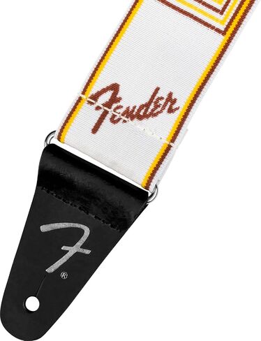 Fender WeighLess Monogrammed Guitar Strap, 2in, Black/Yellow/Brown in Saudi Arabia