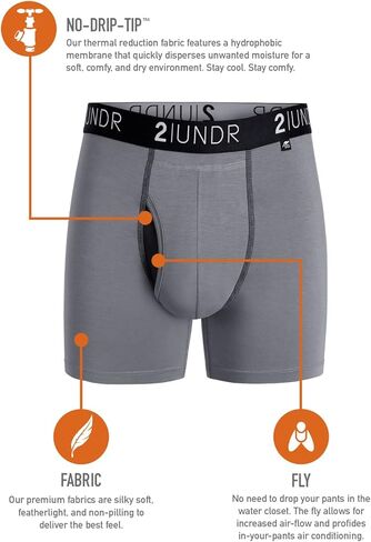 2UNDR ملابس داخلية رجالي متأرجحة مقاس 9 بوصات ملابس داخلية طويلة الساق إصدار محدود الألوان (صف الحبار، متوسط) in Kuwait