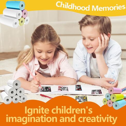 ورق كاميرا للطباعة الفورية للأطفال من JOYTRIP 6 لفات، ورق طابعة، مجموعة ورق طباعة حرارية عالية الدقة لمعظم الكاميرات الفورية للأطفال in Kuwait