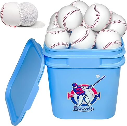 Standard Size Adult Baseballs - 9 inch Unmarked & Faux Leather Covered Training Ball Practice Baseball for League Play, Pitching, Hitting, Batting, Fielding, Autograph (3) in Saudi Arabia