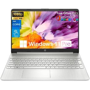 HP Newest Touchscreen Laptop for Business Student, 15.6" FHD, Intel i7-1255U, 64GB RAM, 1 TB SSD, Webcam, Long Battery Life, HDMI, Wi-Fi, Windows 11 Pro, with Microsoft Office Lifetime License