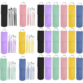 Ear Pick Earwax Removal Kit Bulk, Ear Cleaner Tool Stainless Steel Portable Professional Earwax Curette Cleaning Tool Set with Storage Box Spiral Design for Kid Adult Party Favors Gifts (18 Pack)