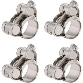 T-Bolt Hose Clamps, 304 Stainless Steel Heavy Duty Hose Clamps, Working Range 26-28mm - 4 Pack