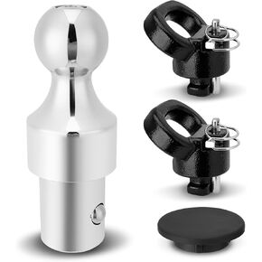 طقم كرة ربط Gooseneck من Puck متوافق مع 2013-2024 Dodge Ram 2500 3500، كرة 2-5/16 بوصة ومراسي سلسلة أمان 2X بديلة لـ 60618، GNXA2062 (بحد أقصى 30000 رطل. GTW) in Kuwait